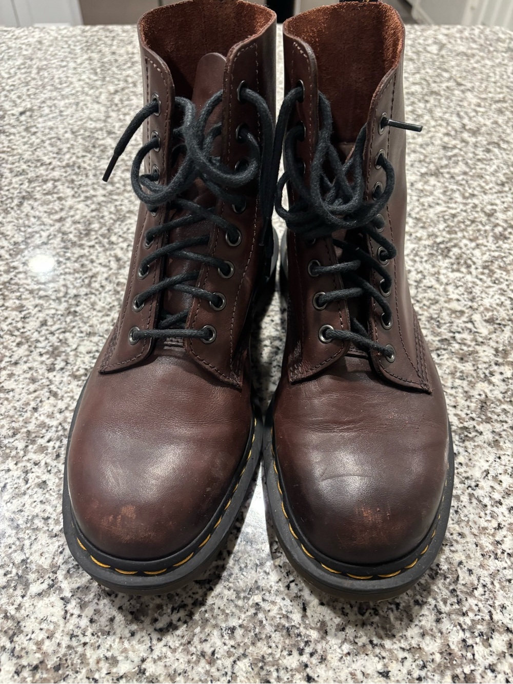 Dr. Martens Brown Leather Lace-Up Ankle Boots
